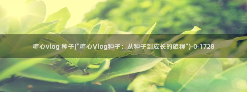 糖心独：糖心vlog 种子(\